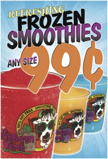 Caribbean Creme 12 Oz for 99 Cents Poster (24" x 36")