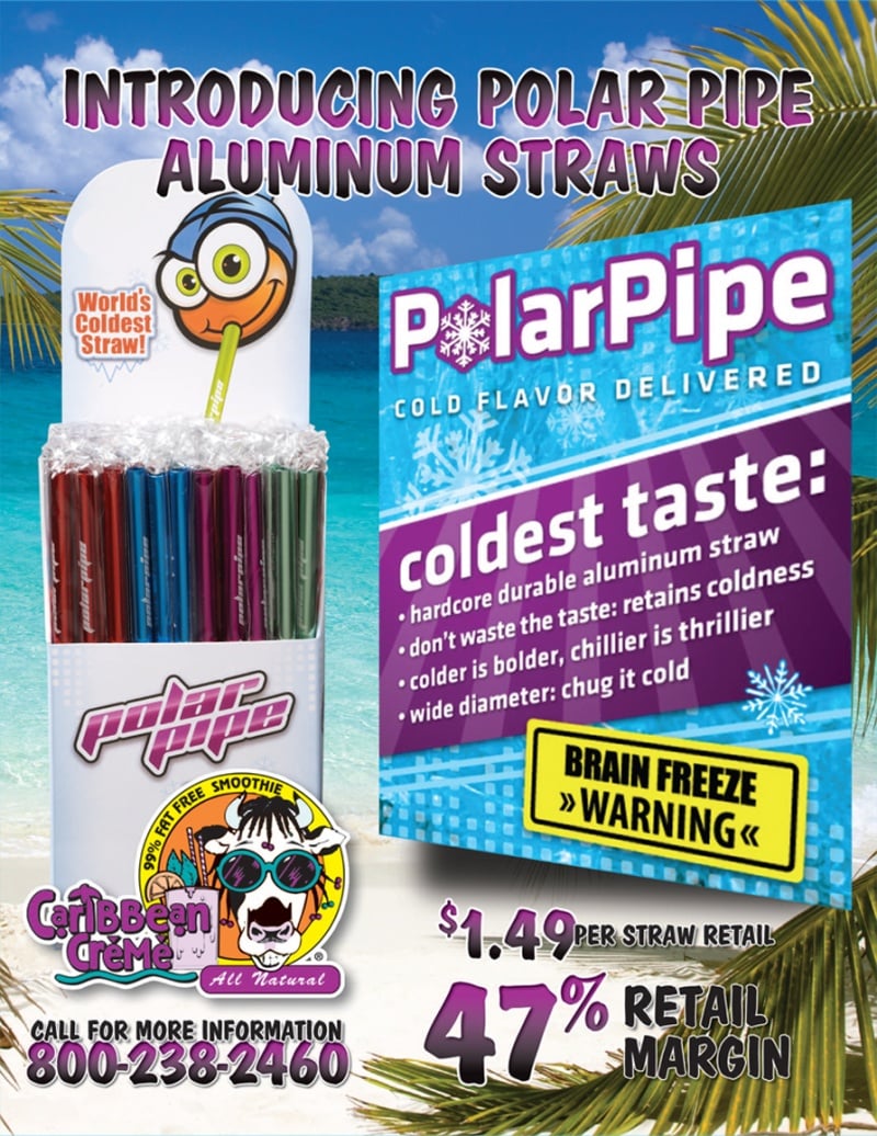 Polar Pipe Aluminum Straws - Caribbean Crème